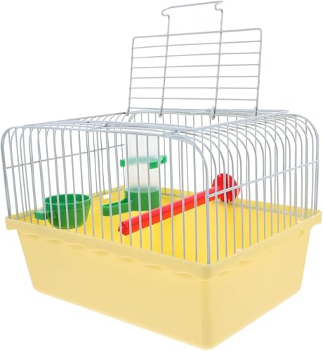 Vogel-Transportkäfig Draht Leichter Käfig Vogel Tragbarer Transportkäfig für Papageien Spatzen Vögel (Gelb) von Shidongbla