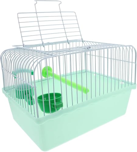 Vogel-Transportkäfig Draht Leichter Käfig Vogel Tragbarer Transportkäfig für Papageien Spatzen Vögel (Grün) von Shidongbla