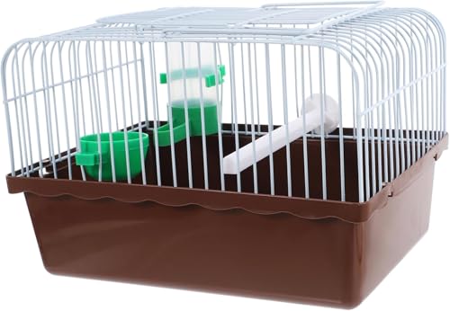 Vogel-Transportkäfig Draht Leichter Käfig Vogel Tragbarer Transportkäfig für Papageien Spatzen Vögel (Kaffee) von Shidongbla