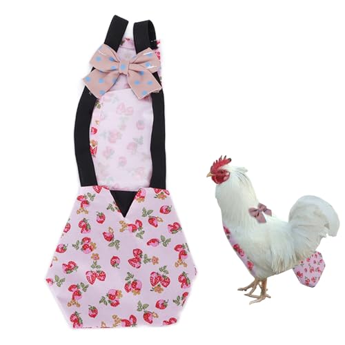 Windel für Haustiere, Huhn, verstellbar, wasserdicht, wiederverwendbar, Schleife, Geflügel, Kleidung (S) von Shidongbla