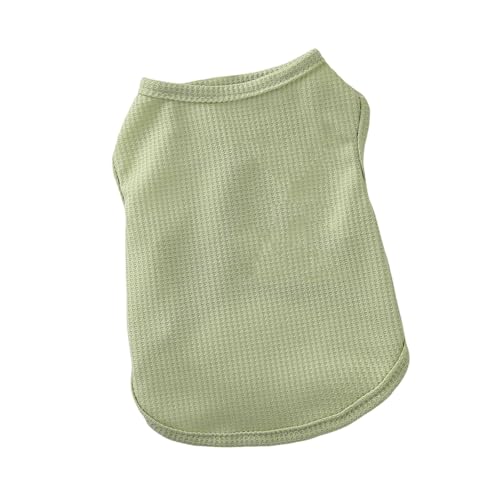 Shienfir Ärmelloses Haustier-Shirt, Haustier-T-Shirt, Haustierweste, bequemes, weiches Hunde-Sweatshirt, modisches, einfarbiges, ärmelloses Katzen-T-Shirt für Frühling und Sommer Grün 2XL Shienfir Ärmelloses Haustier-Shirt, Haustier-T-Shirt, Haustierweste, bequemes, weiches Hunde-Sweatshirt, modisches, einfarbiges, ärmelloses Katzen-T-Shirt für Frühling und Sommer Grün 2XL von Shienfir
