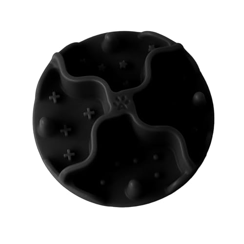 Shienfir Anti-Choke Pet Bowl Mat Silicone Slow Food Pad Prevent Choking Promote Healthy Eating Suction Cup Soft Lecken for Cats Anti-Choking Black L von Shienfir