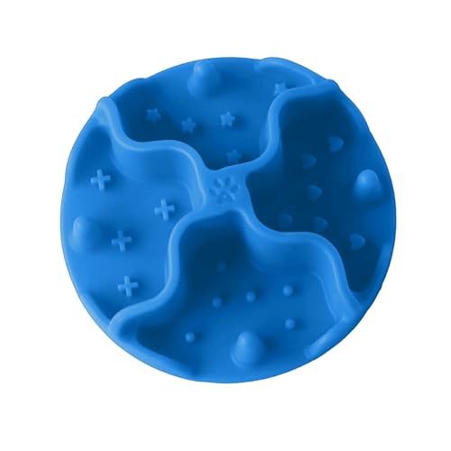 Shienfir Anti-Choke Pet Bowl Mat Silicone Slow Food Pad Prevent Choking Promote Healthy Eating Suction Cup Soft Lecken for Cats Anti-Choking Blue S von Shienfir