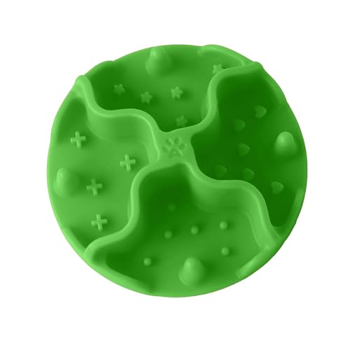 Shienfir Anti-Choke Pet Bowl Mat Silicone Slow Food Pad Prevent Choking Promote Healthy Eating Suction Cup Soft Lecken for Cats Anti-Choking Green M von Shienfir