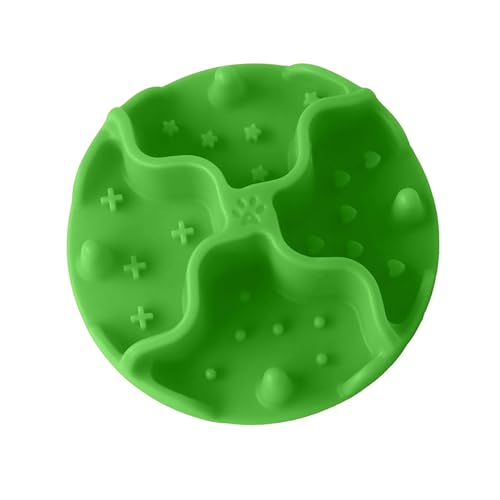 Shienfir Anti-Choke Pet Bowl Mat Silicone Slow Food Pad Prevent Choking Promote Healthy Eating Suction Cup Soft Lecken for Cats Anti-Choking Green S von Shienfir