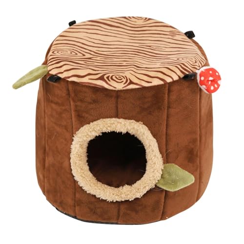Shienfir Bequemes Nest für Kleintiere, Hamster, mit Abnehmbarer Matte, großer Raum, vollständig umhüllt, hält das Haustier warm Braun L von Shienfir