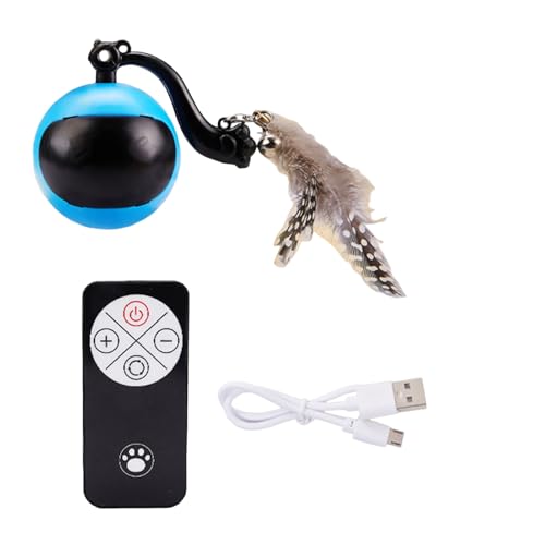 Shienfir Bionic Bark Katzenspielzeug mit Federaufsätzen, interaktiver Ball, Fernbedienung, automatische Bewegung, rollende, wiederaufladbare USB-Bewegung Blau Shienfir Bionic Bark Katzenspielzeug mit Federaufsätzen, interaktiver Ball, Fernbedienung, automatische Bewegung, rollende, wiederaufladbare USB-Bewegung Blau von Shienfir