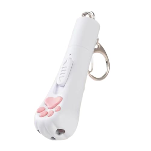 Shienfir Cat Visual Health Protector USB-wiederaufladbares Zeigerspielzeug, interaktiv mit rotem Punkt-LED-Licht, Pfotenform-Punktstift für die Kätzchenjagd Weiß Shienfir Cat Visual Health Protector USB-wiederaufladbares Zeigerspielzeug, interaktiv mit rotem Punkt-LED-Licht, Pfotenform-Punktstift für die Kätzchenjagd Weiß von Shienfir