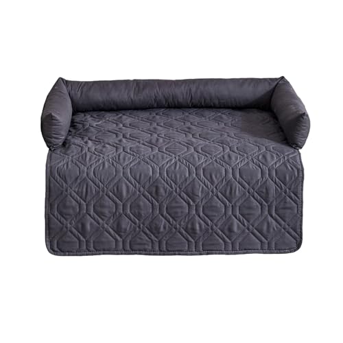 Shienfir Warm Season Haustierbett, langlebiges Haustierbett, Hundebettmatte mit Nackenrolle, rutschfestes Design, wasserdichte Haustierdecke für Katzen und Hunde Dunkelgrau L Shienfir Warm Season Haustierbett, langlebiges Haustierbett, Hundebettmatte mit Nackenrolle, rutschfestes Design, wasserdichte Haustierdecke für Katzen und Hunde Dunkelgrau L von Shienfir