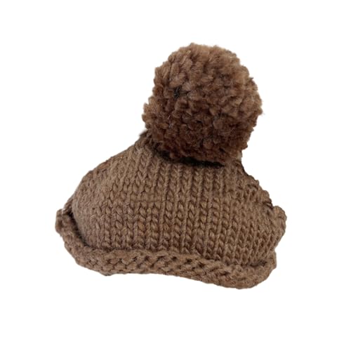 Shienfir Cosplay-Haustiermütze, bequeme Haustiermütze, gemütliche Haustiermütze mit weichem Ball, gestrickt, verdickt, warm, einfarbig, Befestigungsschnur, kaffeefarben, Größe M Shienfir Cosplay-Haustiermütze, bequeme Haustiermütze, gemütliche Haustiermütze mit weichem Ball, gestrickt, verdickt, warm, einfarbig, Befestigungsschnur, kaffeefarben, Größe M von Shienfir
