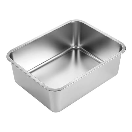 Shienfir Meerschweinchen-Sanding-Katzentoilette aus Edelstahl für Haustiere, Katzen, leicht zu reinigen, großer Raum, niedriger Einstieg, Toilette für Katzen, Kaninchen 3 L Shienfir Meerschweinchen-Sanding-Katzentoilette aus Edelstahl für Haustiere, Katzen, leicht zu reinigen, großer Raum, niedriger Einstieg, Toilette für Katzen, Kaninchen 3 L von Shienfir
