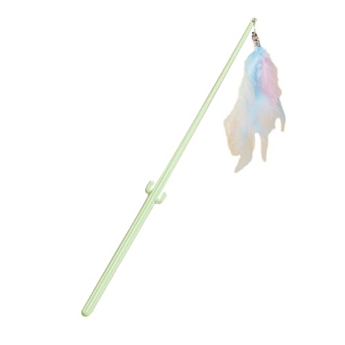 Shienfir Elastische Schnur, Katzenspielzeug, Teasing-Stick, interaktives Spielzeug mit Feder für Katzen, lindert Langeweile, Stress, Training, Unterhaltung, langlebig, kaubeständig Grün A Shienfir Elastische Schnur, Katzenspielzeug, Teasing-Stick, interaktives Spielzeug mit Feder für Katzen, lindert Langeweile, Stress, Training, Unterhaltung, langlebig, kaubeständig Grün A von Shienfir