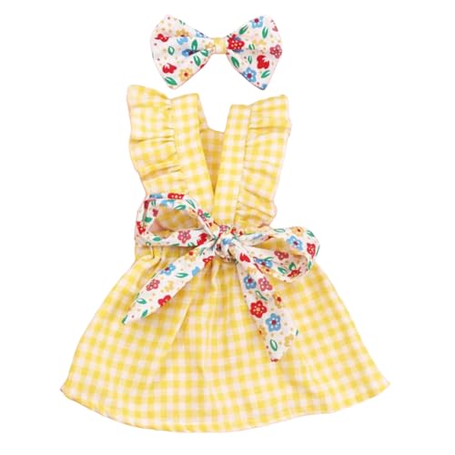 Shienfir Elastische Taille Haustierbekleidung 1 Set Haustierkleid Schleife Dekor Rüschenärmel Hund Plaid Kleid Sommer Katzenkleid mit Kopfschmuck Heimtierbedarf Gelb L Shienfir Elastische Taille Haustierbekleidung 1 Set Haustierkleid Schleife Dekor Rüschenärmel Hund Plaid Kleid Sommer Katzenkleid mit Kopfschmuck Heimtierbedarf Gelb L von Shienfir
