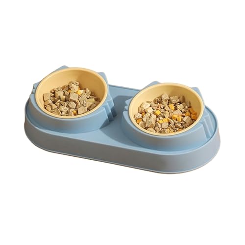 Shienfir Futternapf-Set für Haustiere, verschleißfest, erhöht, Einzel-/Doppelnapf Hunde, auslaufsicher, rutschfest, Futternapf Katzen, Futter, Wasser, Fütterung Kätzchen, Doppellagiges Blau 1pc Shienfir Futternapf-Set für Haustiere, verschleißfest, erhöht, Einzel-/Doppelnapf Hunde, auslaufsicher, rutschfest, Futternapf Katzen, Futter, Wasser, Fütterung Kätzchen, Doppellagiges Blau 1pc von Shienfir