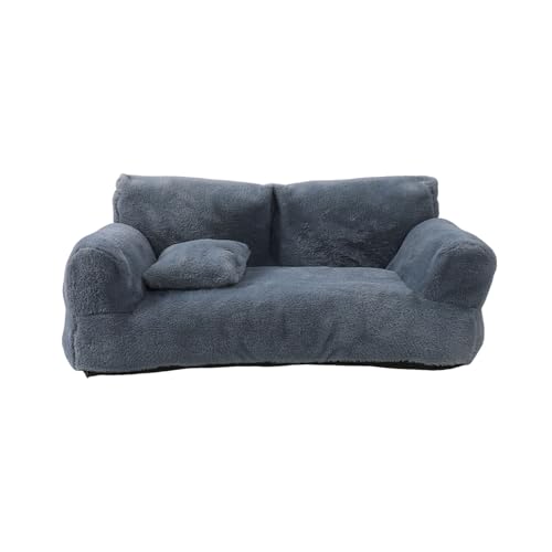 Shienfir Gemütliches Haustiersofa mit erhöhtem Rand, flauschiger Plüsch mit Kanten, rutschfeste Unterseite, waschbar, beruhigendes Bett für mittelgroße und kleine Hunde, Dunkelgrau, Größe XL Shienfir Gemütliches Haustiersofa mit erhöhtem Rand, flauschiger Plüsch mit Kanten, rutschfeste Unterseite, waschbar, beruhigendes Bett für mittelgroße und kleine Hunde, Dunkelgrau, Größe XL von Shienfir