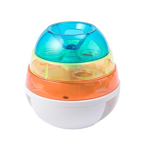 Shienfir Haustier-Tumbler-Spielzeug, Futterspender-Tumbler-Ball, Hunde-Slow-Feeder, interaktiver Hundespielzeug-Leckerli-Spender, zartes, bissfestes Hunde- und Katzenspielzeug, multifunktionales Leck von Shienfir