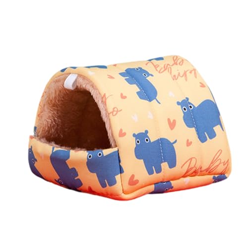 Shienfir Haustierbett mit Cartoon-Muster, gemütliches, süßes Hamsternest mit halbgeschlossenem Design, großer Platz für Winterwärme, großes Platz-Haustierbett Gelb L Shienfir Haustierbett mit Cartoon-Muster, gemütliches, süßes Hamsternest mit halbgeschlossenem Design, großer Platz für Winterwärme, großes Platz-Haustierbett Gelb L von Shienfir