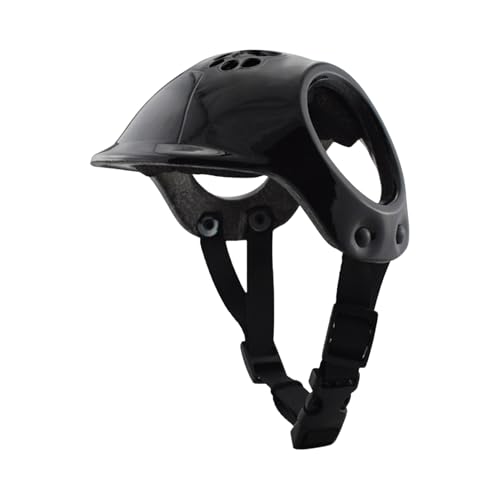 Shienfir Haustierhelm für Hunde, Haustierkopfschutzausrüstung, Haustierhelm mit Ohrlöchern, Hundeschutzhut für Outdoor-Aktivitäten Schwarz Shienfir Haustierhelm für Hunde, Haustierkopfschutzausrüstung, Haustierhelm mit Ohrlöchern, Hundeschutzhut für Outdoor-Aktivitäten Schwarz von Shienfir