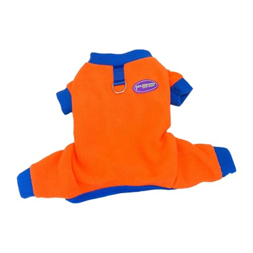 Shienfir Haustierkleidung, Haustierkleidung, Farbblock-Design, Hunde-Wintermantel mit Farbblock-Design, Dicke Fleece-Schneejacke für kleine Hunde Orange XL Shienfir Haustierkleidung, Haustierkleidung, Farbblock-Design, Hunde-Wintermantel mit Farbblock-Design, Dicke Fleece-Schneejacke für kleine Hunde Orange XL von Shienfir