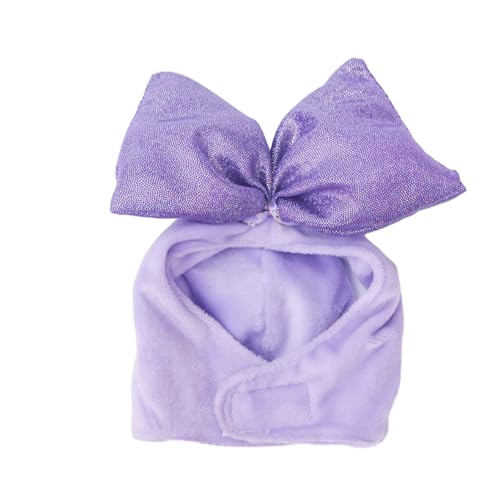 Shienfir Haustierkostüm, Hut gemütlicher Winter mit Schleife, lustiges Verkleiden für Katzen, Hunde, Weihnachten, Cosplay, warme Kopfbedeckung, Welpen, Katze, Zubehör, lila Shienfir Haustierkostüm, Hut gemütlicher Winter mit Schleife, lustiges Verkleiden für Katzen, Hunde, Weihnachten, Cosplay, warme Kopfbedeckung, Welpen, Katze, Zubehör, lila von Shienfir