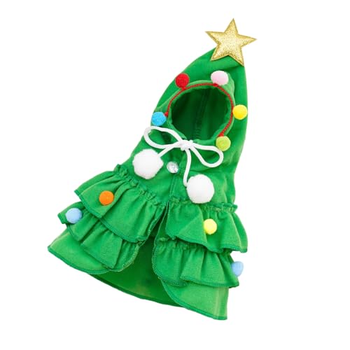 Shienfir Hautfreundliche Haustierkleidung, Weihnachtskleidung, Outfit, rot/grüner Umhang mit Stern-Pom-Poms, Welpenumhang, Weihnachtsbaum-Elfenkostüm, Urlaubsparty-Kleidung für Katzen Grün S Shienfir Hautfreundliche Haustierkleidung, Weihnachtskleidung, Outfit, rot/grüner Umhang mit Stern-Pom-Poms, Welpenumhang, Weihnachtsbaum-Elfenkostüm, Urlaubsparty-Kleidung für Katzen Grün S von Shienfir