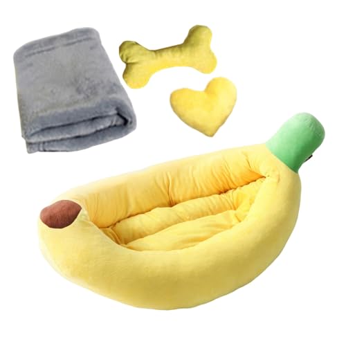 Shienfir Hochwertige Materialien für Haustierkomfort, bequemes Bett, alle Größen, Banane, Hunde, Katzen, Karottenförmiges Katzennest mit Plüschknochen, Herzspielzeug, waschbares Haus Banane M Shienfir Hochwertige Materialien für Haustierkomfort, bequemes Bett, alle Größen, Banane, Hunde, Katzen, Karottenförmiges Katzennest mit Plüschknochen, Herzspielzeug, waschbares Haus Banane M von Shienfir
