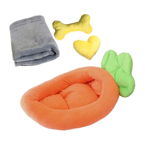 Shienfir Hochwertige Materialien für Haustierkomfort, bequemes Bett, alle Größen, Banane, Hunde, Katzen, Karottenförmiges Katzennest mit Plüschknochen, Herzspielzeug, waschbares Haus Karotten-Se Shienfir Hochwertige Materialien für Haustierkomfort, bequemes Bett, alle Größen, Banane, Hunde, Katzen, Karottenförmiges Katzennest mit Plüschknochen, Herzspielzeug, waschbares Haus Karotten-Se von Shienfir