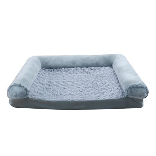 Shienfir Hochwertiges Haustierbett mit Baumwollfüllung, dekoratives orthopädisches großes Hundesofa, gemütliches Couchnest mit abnehmbarem, waschbarem Bezug, weiche Nackenrolle für große Hunde Shienfir Hochwertiges Haustierbett mit Baumwollfüllung, dekoratives orthopädisches großes Hundesofa, gemütliches Couchnest mit abnehmbarem, waschbarem Bezug, weiche Nackenrolle für große Hunde von Shienfir