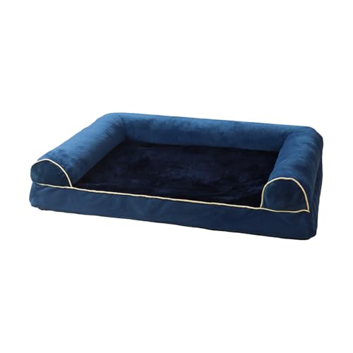 Shienfir Hochwertiges Haustierbett mit Baumwollfüllung, langlebig, orthopädisches Hundebett, großes waschbares Sofa, weiches Polsternest, warme Couch für mittelgroße Hunde Blau L Shienfir Hochwertiges Haustierbett mit Baumwollfüllung, langlebig, orthopädisches Hundebett, großes waschbares Sofa, weiches Polsternest, warme Couch für mittelgroße Hunde Blau L von Shienfir