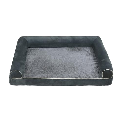 Shienfir Hochwertiges Haustierbett mit Baumwollfüllung, langlebig, orthopädisches Hundebett, großes waschbares Sofa, weiches Polsternest, warme Couch für mittelgroße Hunde Dunkelgrau L Shienfir Hochwertiges Haustierbett mit Baumwollfüllung, langlebig, orthopädisches Hundebett, großes waschbares Sofa, weiches Polsternest, warme Couch für mittelgroße Hunde Dunkelgrau L von Shienfir