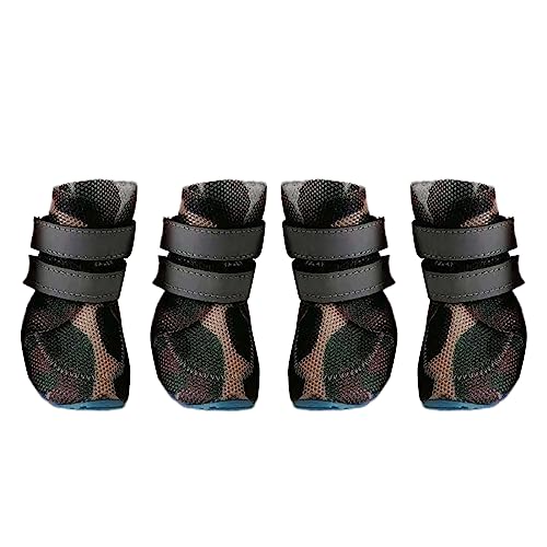 Shienfir Hund Booties Rutschfeste Haustier Stiefel Einfarbig Haustier Produkt Armee Grün Camouflage 40 von Shienfir