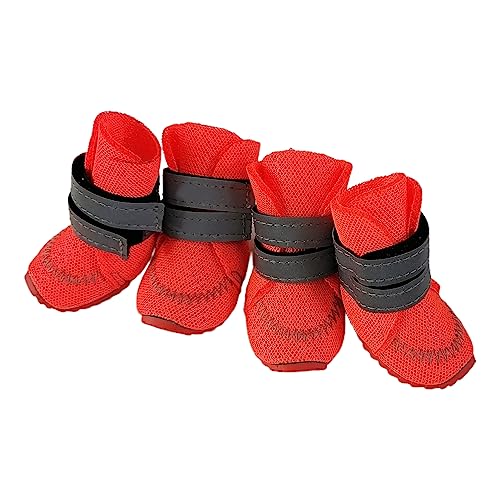 Shienfir Hund Booties Rutschfeste Haustier Stiefel Einfarbig Haustier Produkt Orange 40 von Shienfir