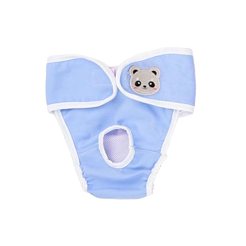 Shienfir Hunde-Menstruationspad-Halter, weibliche Windel mit saugfähiger Haustierhose, waschbar, für Hunde, wiederverwendbar, Periodenunterwäsche, atmungsaktiv, Hitzeschutz, klein Blau M Shienfir Hunde-Menstruationspad-Halter, weibliche Windel mit saugfähiger Haustierhose, waschbar, für Hunde, wiederverwendbar, Periodenunterwäsche, atmungsaktiv, Hitzeschutz, klein Blau M von Shienfir
