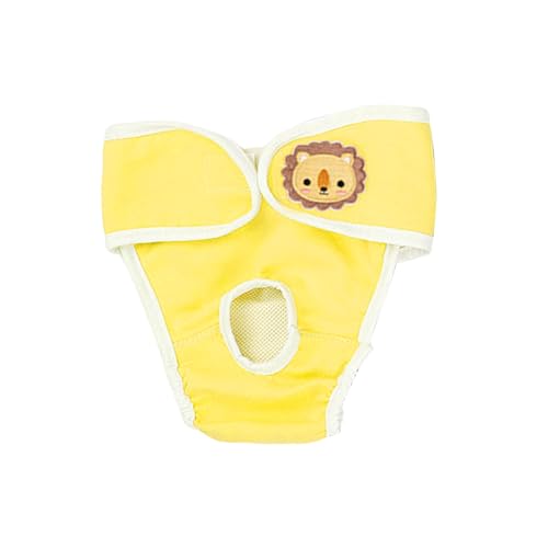 Shienfir Hunde-Menstruationspad-Halter, weibliche Windel mit saugfähiger Haustierhose, waschbar, für Hunde, wiederverwendbar, Periodenunterwäsche, atmungsaktiv, Hitzeschutz, klein Gelb M Shienfir Hunde-Menstruationspad-Halter, weibliche Windel mit saugfähiger Haustierhose, waschbar, für Hunde, wiederverwendbar, Periodenunterwäsche, atmungsaktiv, Hitzeschutz, klein Gelb M von Shienfir