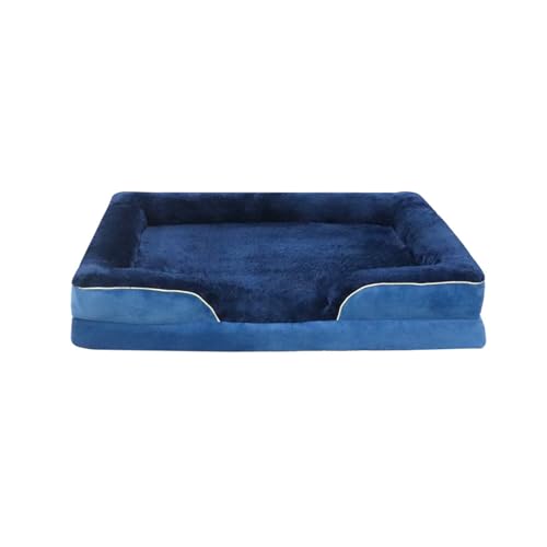 Shienfir Hundebett für Haustiere, Kissen mit Baumwollfüllung, orthopädisch, groß, waschbar, weiche Couch, Sofa, Ruhe, Schlafpolster, Nest, abnehmbar Blau M Shienfir Hundebett für Haustiere, Kissen mit Baumwollfüllung, orthopädisch, groß, waschbar, weiche Couch, Sofa, Ruhe, Schlafpolster, Nest, abnehmbar Blau M von Shienfir