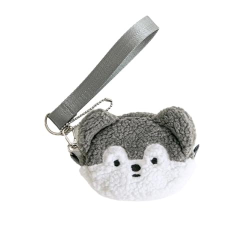 Shienfir Hundekotbeutelhalter, Kotspender, Bezauberndes Cartoon-Design, weicher Plüsch mit runden Löchern, praktische, Trendige Seilbefestigung für Haustiere Grau Shienfir Hundekotbeutelhalter, Kotspender, Bezauberndes Cartoon-Design, weicher Plüsch mit runden Löchern, praktische, Trendige Seilbefestigung für Haustiere Grau von Shienfir