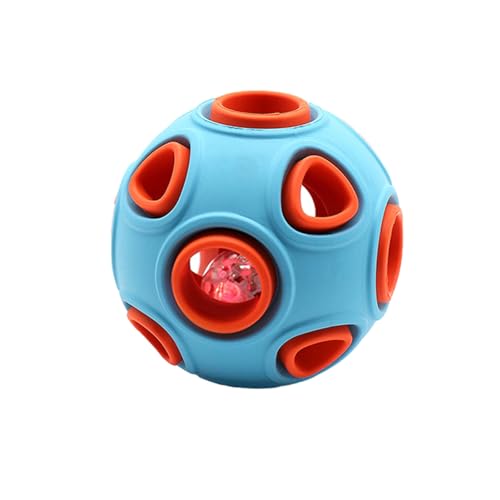 Shienfir Kauspielzeug für Hunde, langlebiges Haustier zum Kauen, Beißen, interaktiver Ball, große Hunde, lindert Langeweile, Zahnreinigung mit Ton/Licht Blau A von Shienfir