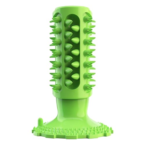 Shienfir Kaustab-Spielzeug mit Saugnapf-Design, Zahnreinigungsspielzeug für Hunde, langlebiger Klang, Zahngesundheitspflege für Aggressive Kauer, groß Grün von Shienfir