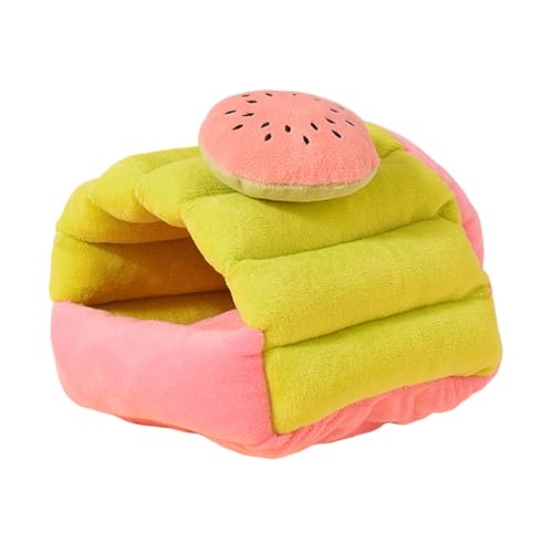 Shienfir Kleines Haustierversteck, Tierbett, Plüsch-Hamsternest, gemütliches Kaninchenhöhlenhaus für Meerschweinchen, Frettchen, Igel, Winterruhe und Versteck Wassermelone M Shienfir Kleines Haustierversteck, Tierbett, Plüsch-Hamsternest, gemütliches Kaninchenhöhlenhaus für Meerschweinchen, Frettchen, Igel, Winterruhe und Versteck Wassermelone M von Shienfir