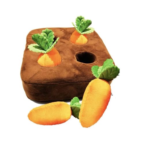 Shienfir Langlebiges Haustierspielzeug, Karotten-Design, Bereicherung für Haustiere, Patch-Katze, interaktives Plüschtier mit quietschenden Karotten, Puzzle für den Innenbereich A Shienfir Langlebiges Haustierspielzeug, Karotten-Design, Bereicherung für Haustiere, Patch-Katze, interaktives Plüschtier mit quietschenden Karotten, Puzzle für den Innenbereich A von Shienfir
