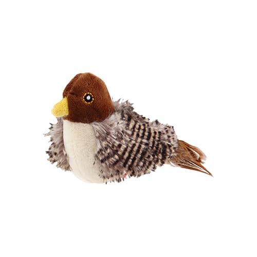 Shienfir Lebensechtes Spatzen-Katzenspielzeug, Katzenvogel zur geistigen Stimulation, interaktiver zwitschernder Vogel, berührungsaktiviertes Kätzchen mit Federschwanz, Plüsch-Teaser für den Inne Shienfir Lebensechtes Spatzen-Katzenspielzeug, Katzenvogel zur geistigen Stimulation, interaktiver zwitschernder Vogel, berührungsaktiviertes Kätzchen mit Federschwanz, Plüsch-Teaser für den Inne von Shienfir