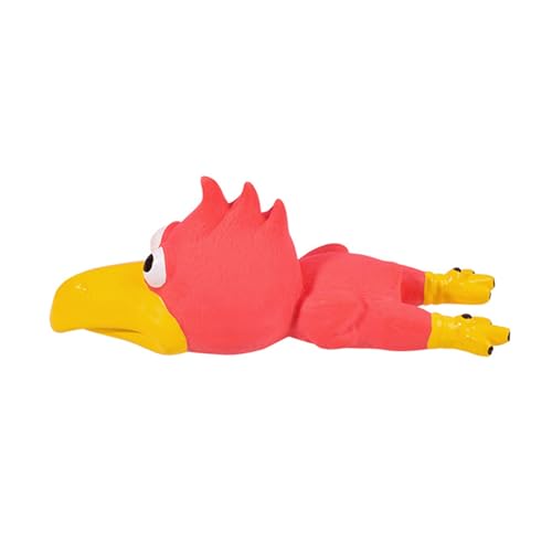 Shienfir Lustiges Hundespielzeug in Hühnerform, quietschendes Huhn für Hunde, interaktives Haustier, Kauen, Welpen, Zahnreinigung, schreiendes Latex, Linderung von Langeweile Rot Shienfir Lustiges Hundespielzeug in Hühnerform, quietschendes Huhn für Hunde, interaktives Haustier, Kauen, Welpen, Zahnreinigung, schreiendes Latex, Linderung von Langeweile Rot von Shienfir