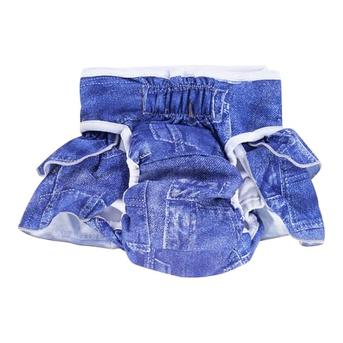 Shienfir Menstruationswindeln für Hunde, Damenhygienehose, Haustier-Menstruationshose für Hunde, waschbar, Wärmezyklus, wiederverwendbar, atmungsaktiv, saugfähig, auslaufsicher Blau Xs Shienfir Menstruationswindeln für Hunde, Damenhygienehose, Haustier-Menstruationshose für Hunde, waschbar, Wärmezyklus, wiederverwendbar, atmungsaktiv, saugfähig, auslaufsicher Blau Xs von Shienfir