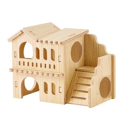 Shienfir Natürliche Landschaft für Haustierhäuser Materialien Hamsterspielzeug Mehrloch-Holzhaus mit Schaukel Doppelschichtiges Schlafnest Atmungsaktiv Haustierfreundlich Erweitert M Shienfir Natürliche Landschaft für Haustierhäuser Materialien Hamsterspielzeug Mehrloch-Holzhaus mit Schaukel Doppelschichtiges Schlafnest Atmungsaktiv Haustierfreundlich Erweitert M von Shienfir