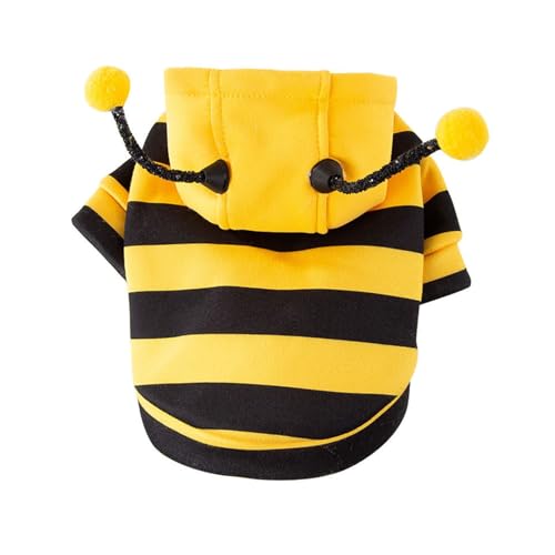 Shienfir Niedliches Haustier-Bienen-Kostüm für Hunde, sicheres Hunde-Bienen-Kostüm Spaziergänge, Haustier-Bienen-Kostüm, Kapuze, warme Winter-Haustier-Kapuzenpullover kleine und mittelgroße Hun Shienfir Niedliches Haustier-Bienen-Kostüm für Hunde, sicheres Hunde-Bienen-Kostüm Spaziergänge, Haustier-Bienen-Kostüm, Kapuze, warme Winter-Haustier-Kapuzenpullover kleine und mittelgroße Hun von Shienfir