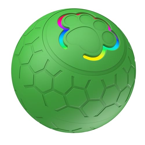 Shienfir Peppy Pet Ball für Hunde, intelligentes interaktives Hundespielzeug, automatisch beweglicher, rotierender Ball mit LED-Blitzlichtern, BPA-frei, langlebig, bewegungsaktiviert, automatisch von Shienfir
