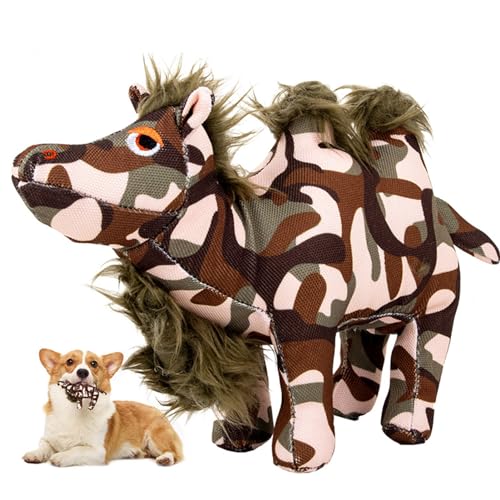 Shienfir Plüsch-Hundespielzeug, quietschendes Spielzeug für Haustiere, Cartoon-Kamelform, quietschendes Spielzeug für Hunde, Plüsch-Hundespielzeug, Zahnreinigung, waschbares Kauspielzeug für Hun von Shienfir
