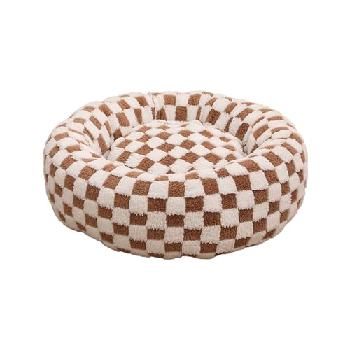 Shienfir Großes, rundes Hundebett mit erhöhten Kanten, Donut-Katzennest, Plüsch, weiches Haustier für Katzen, kleine Hunde, rutschfest, beruhigend, warm, Linderung von Gelenkschmerzen, gemütlich Shienfir Großes, rundes Hundebett mit erhöhten Kanten, Donut-Katzennest, Plüsch, weiches Haustier für Katzen, kleine Hunde, rutschfest, beruhigend, warm, Linderung von Gelenkschmerzen, gemütlich von Shienfir