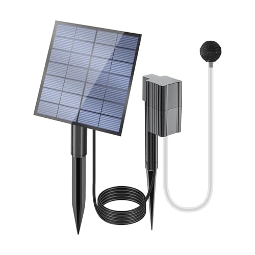 Shienfir Solarpanel-Sauerstoffpumpe, tragbarer Solarbelüfter, Solar-Teich-Oxygenator, Aquarium-Sauerstoffbelüfter, 2,5 W Schwarz Shienfir Solarpanel-Sauerstoffpumpe, tragbarer Solarbelüfter, Solar-Teich-Oxygenator, Aquarium-Sauerstoffbelüfter, 2,5 W Schwarz von Shienfir