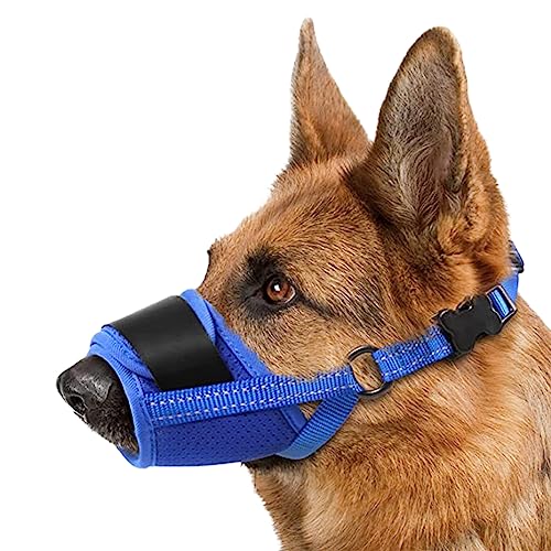 Shienfir Ultraleichter atmungsaktiver Maulkorb für Hunde, verstellbar, Schnellverschluss-Schnalle, Anti-Bell, Welpenmund, Abdeckung, Haustierbedarf, blau, Größe S Shienfir Ultraleichter atmungsaktiver Maulkorb für Hunde, verstellbar, Schnellverschluss-Schnalle, Anti-Bell, Welpenmund, Abdeckung, Haustierbedarf, blau, Größe S von Shienfir